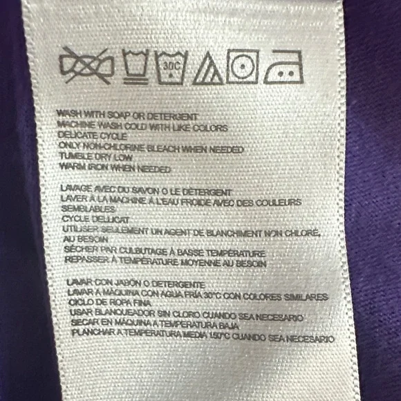 ROXY Purple Ruffled One-Shoulder Top. Size Small. - Picture 10 of 10